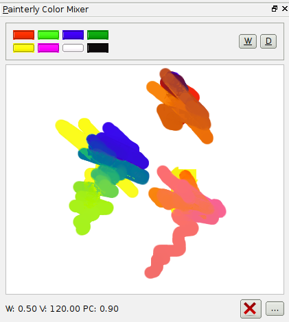 Painterly color mixer