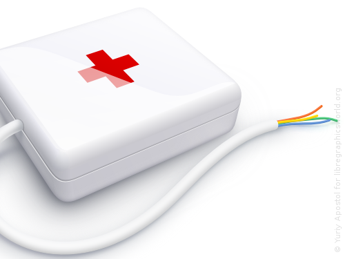 How to draw a computer first-aid kit with Inkscape