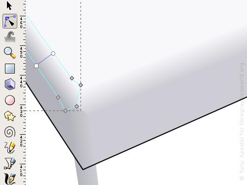 Creating another rounded corner using a gradient