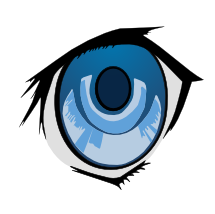 Libre Arts - How to draw an eye in anime style with Inkscape