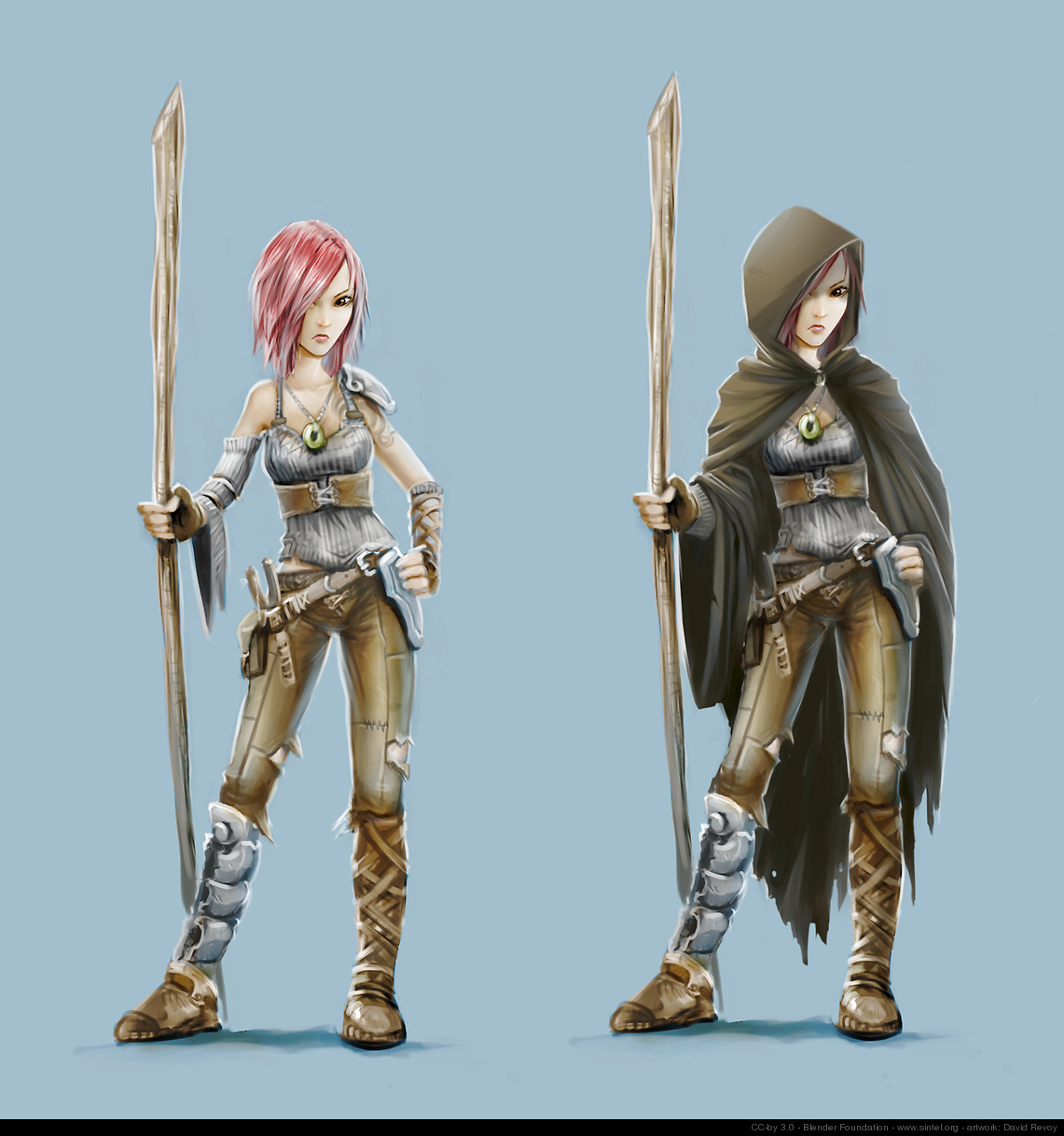 Final concept art for the Sintel character