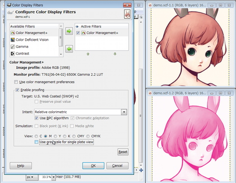 Color  Management+ main window