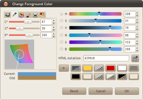 LCh color chooser