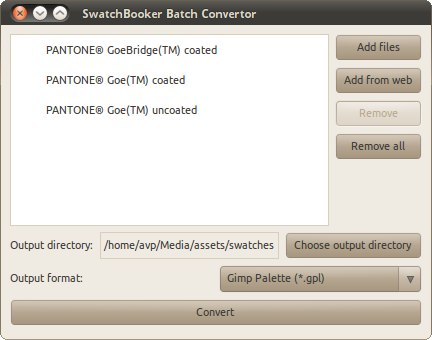 SwatchBooker Batch Convertor