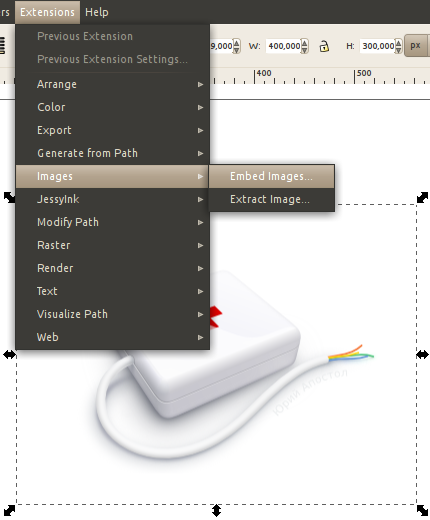 Embedding and extracting menu items