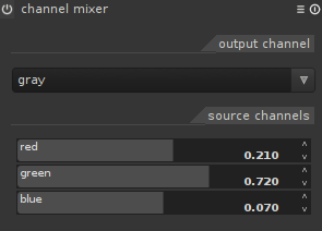 Color mixer in darktable