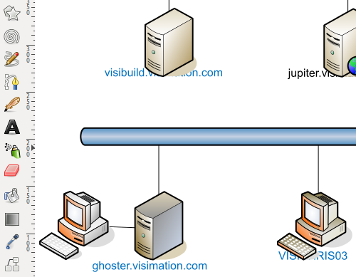 An excerpt from an VSD file converted to XHTML and opened with Inkscape