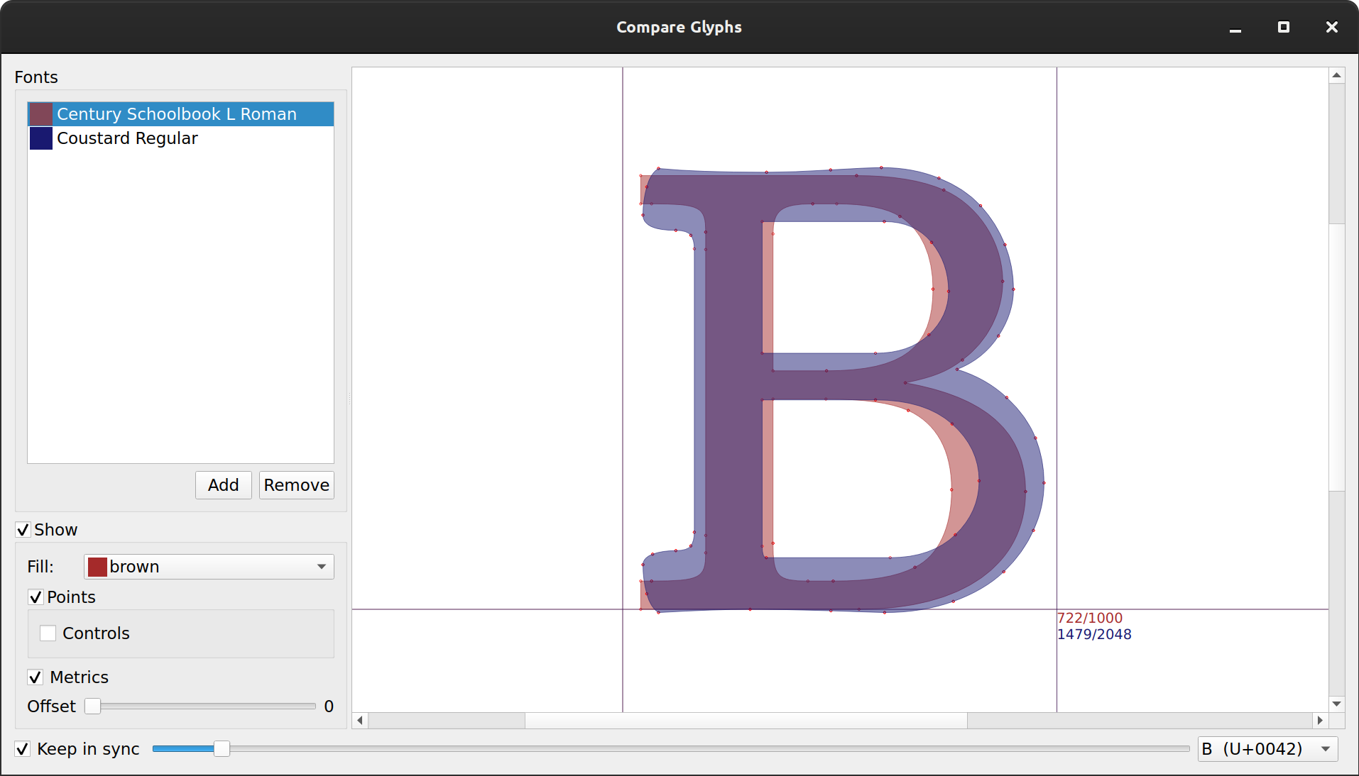 Studying type design with Fontmatrix