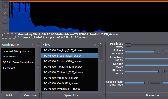 IR LV2, convolution reverb effect