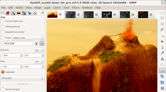 Toolbox docked to the right