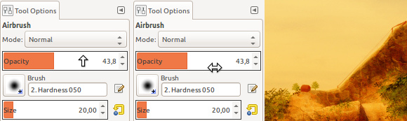 Position of pointers