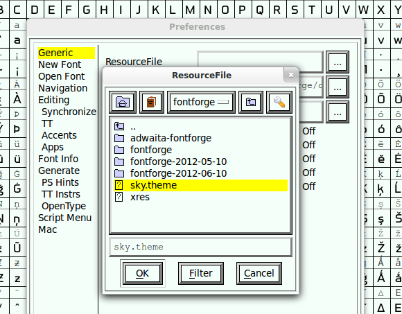 Locate theme file