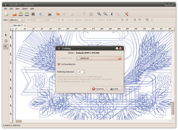 LinCutter’s main window