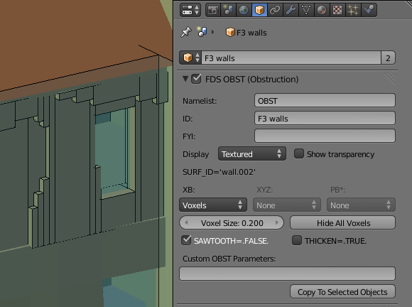 BlenderFDS settings