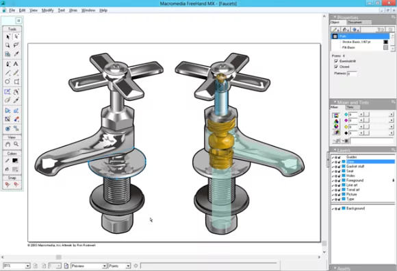 FreeHand v11 runs on Windows 8 Preview Release