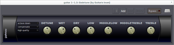 GxDetune octaver in Ardour 3