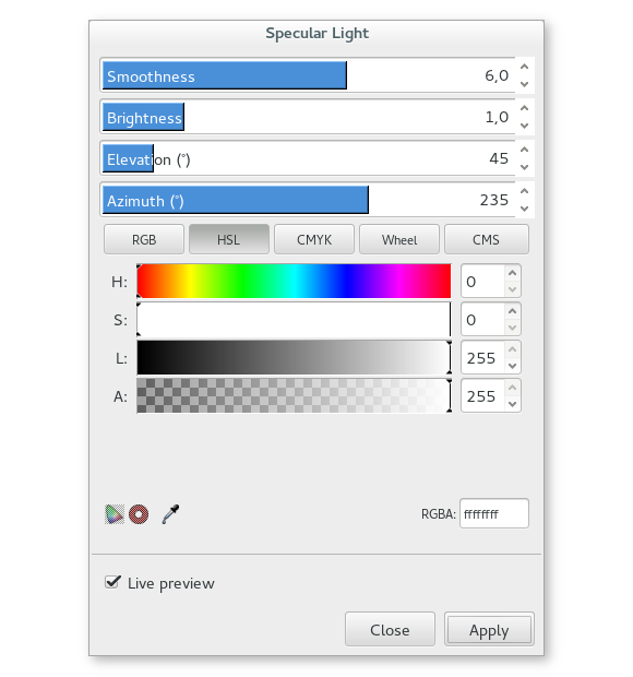 Specular Light extension in Inkscape 0.91