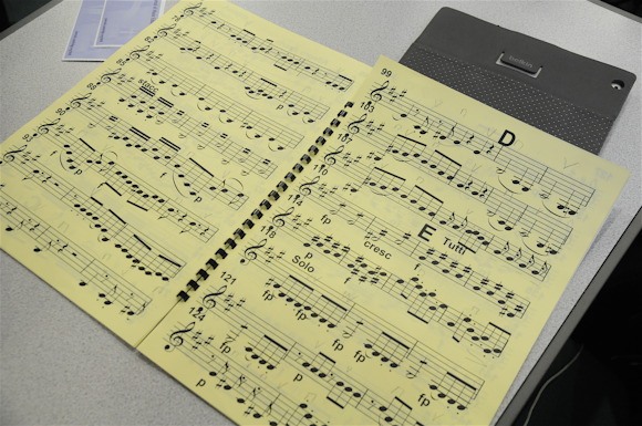 Large print of the score with MuseScore