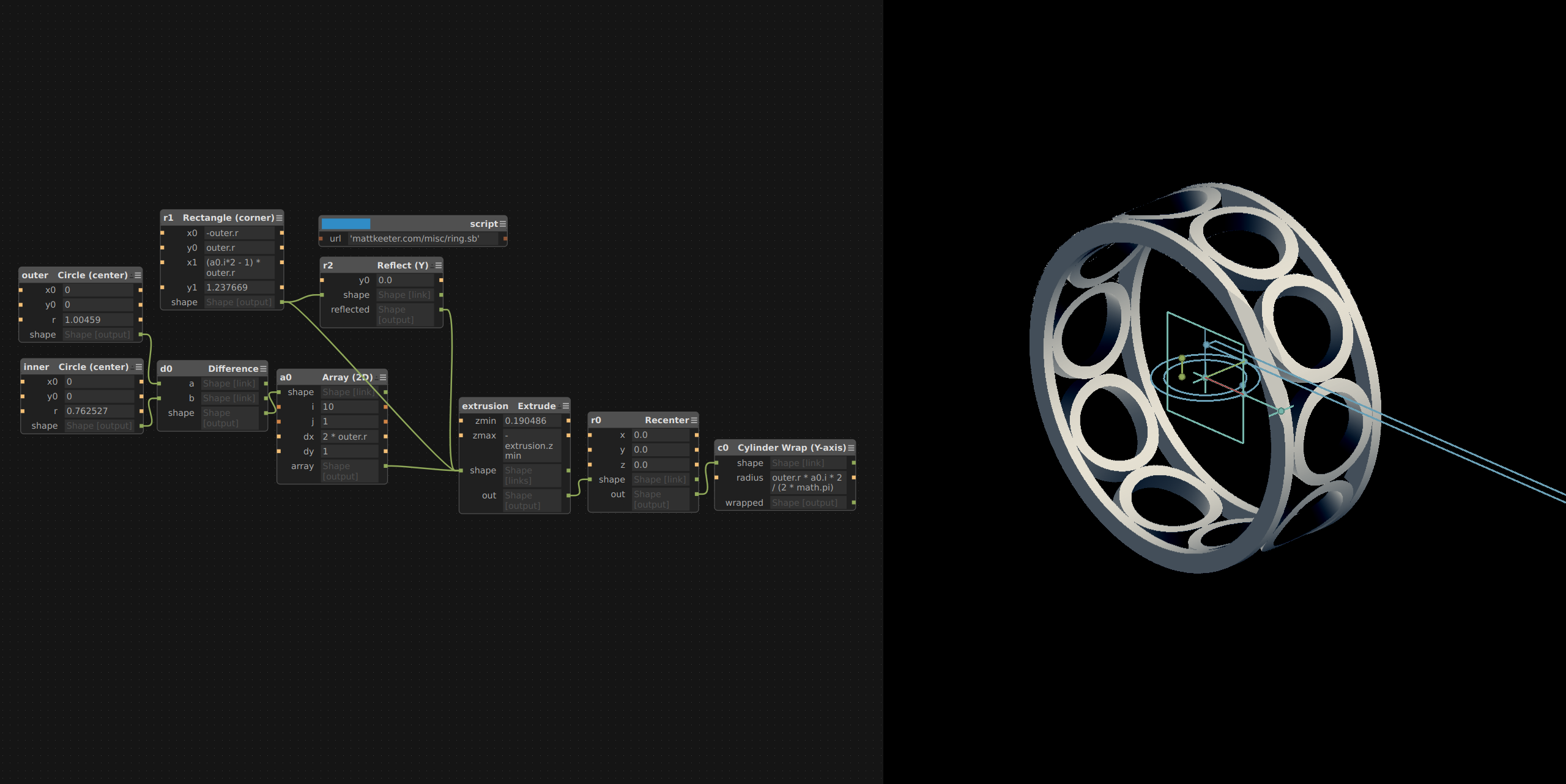 Introducing Antimony, free graph-based 3D CAD system