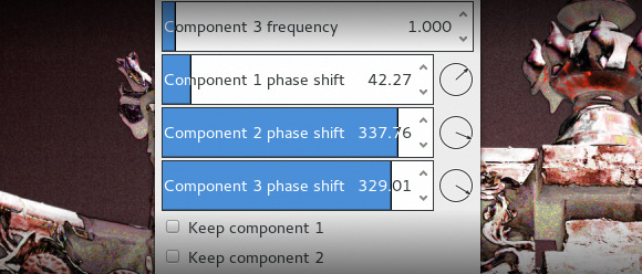 Rotary widget for quickly choosing an angle in development build of GIMP