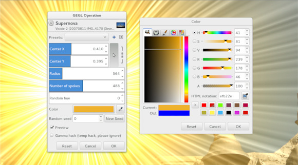 Supernova GEGL operation in dev. build of GIMP