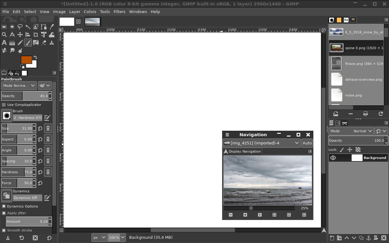 How to view reference images in GIMP