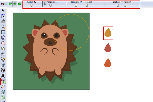 Adorable hedgehog made with Inkscape, by Aaron Nieze