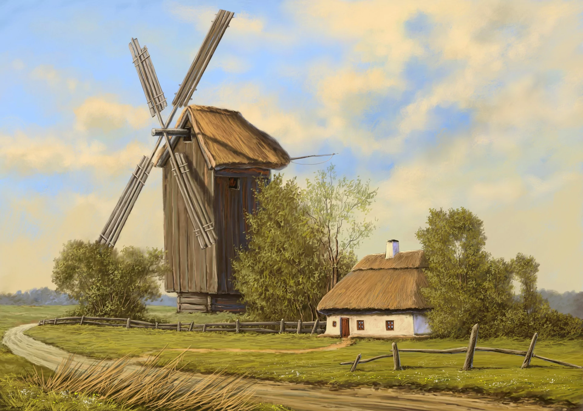 Rural landscape, Krita