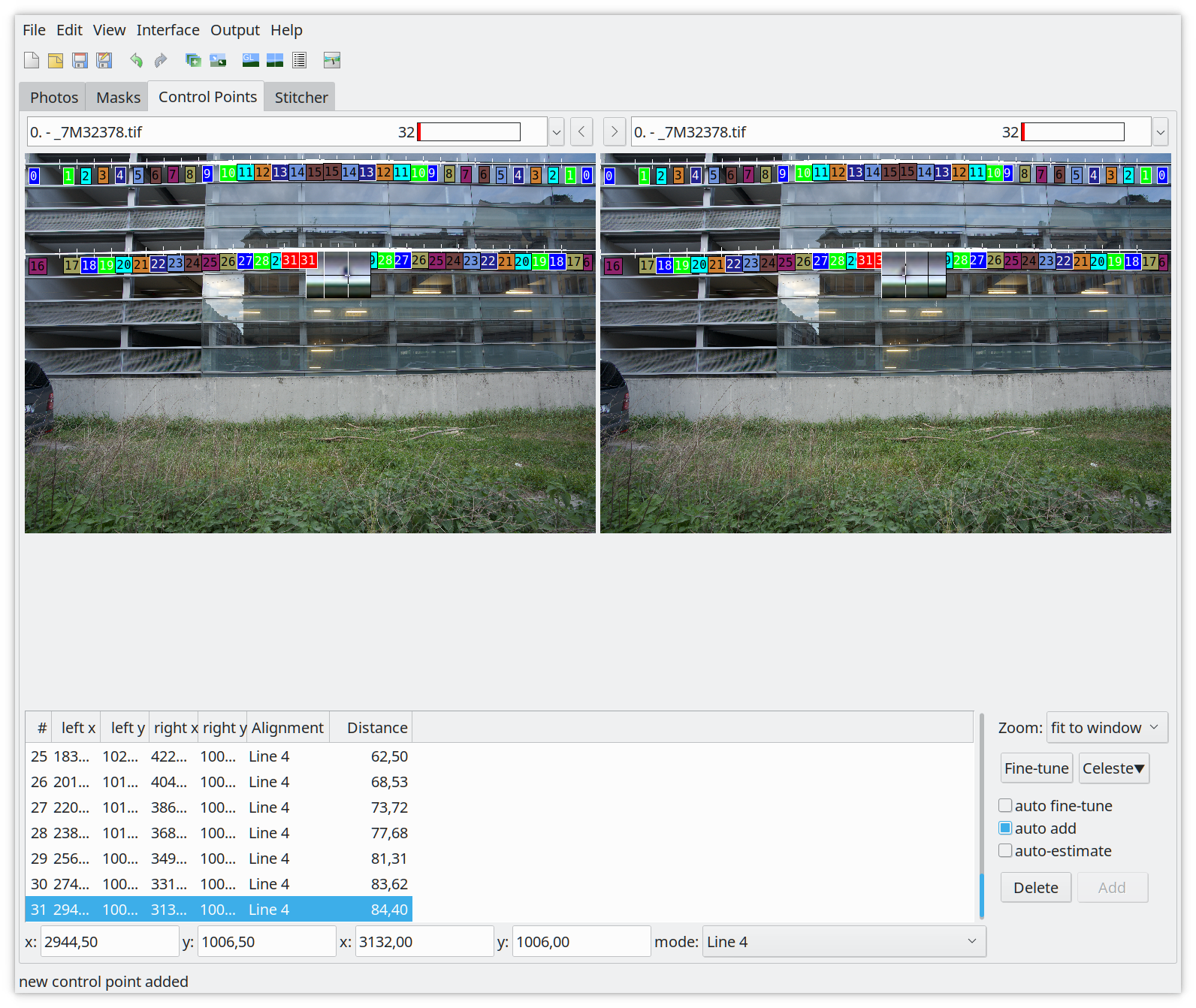 Creating lens calibration data for Lensfun