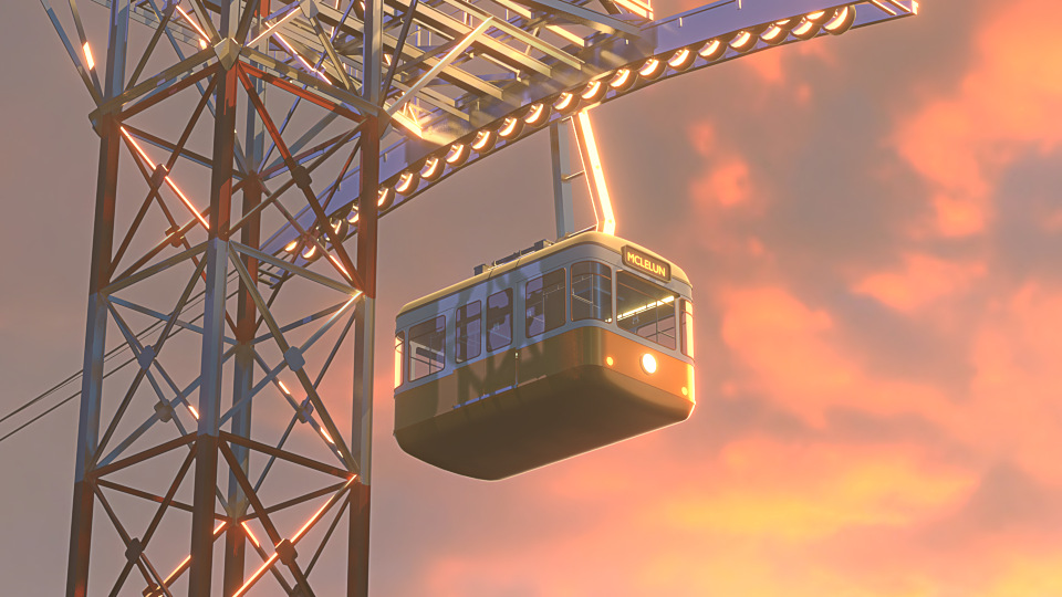 Mclelun, tram render with Eevee