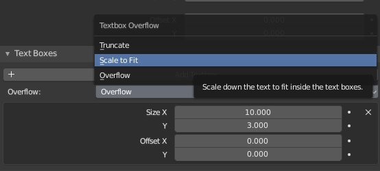 Blender 2.80, text overflow control