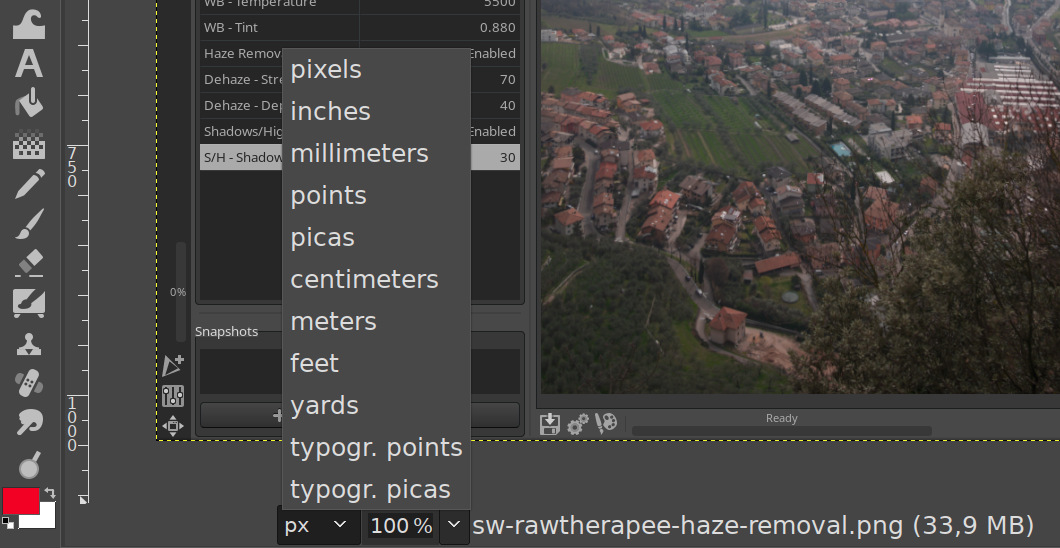 Drop-down lists in upcoming GIMP 2.10.10