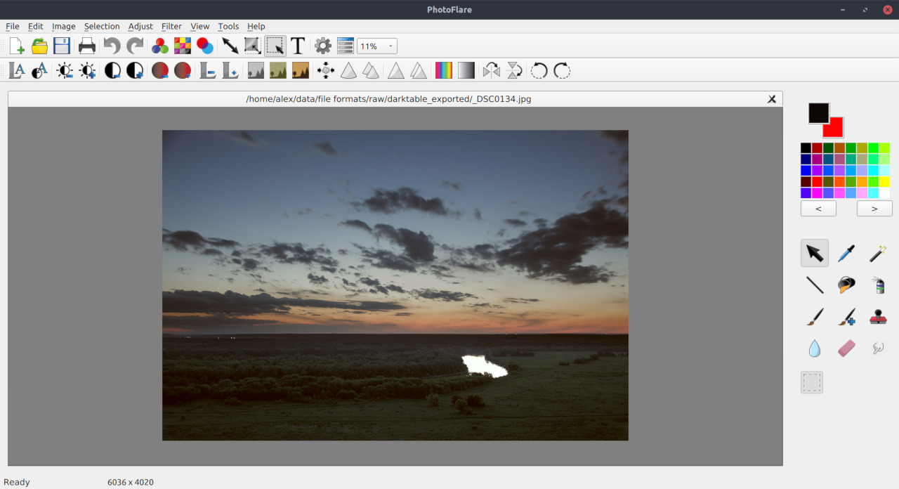 PhotoFlare 1.5.x main window