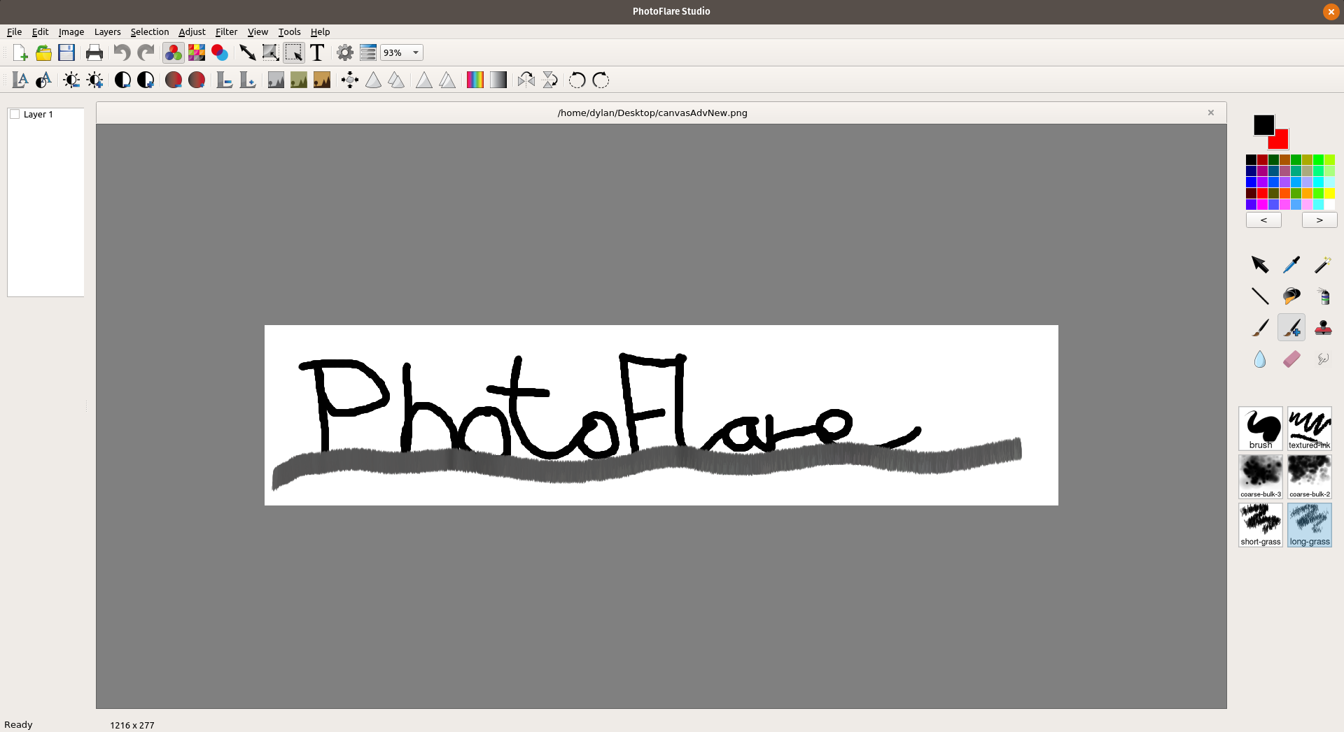 PhotoFlare 2 alpha MyPaint brushes