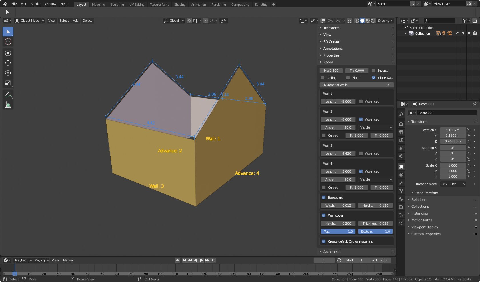 Archimesh for Blender 2.80