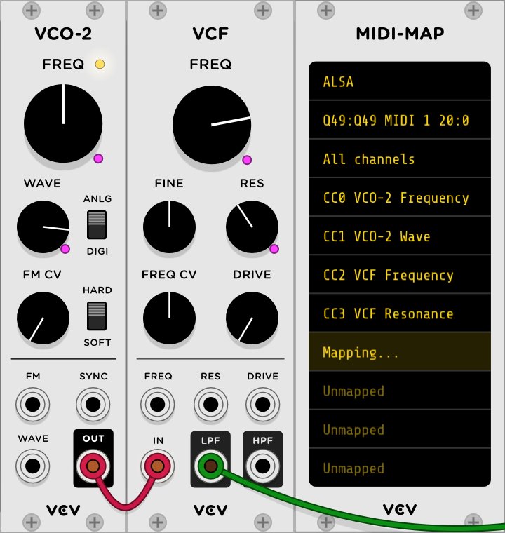 VCV Rack, MIDI Map