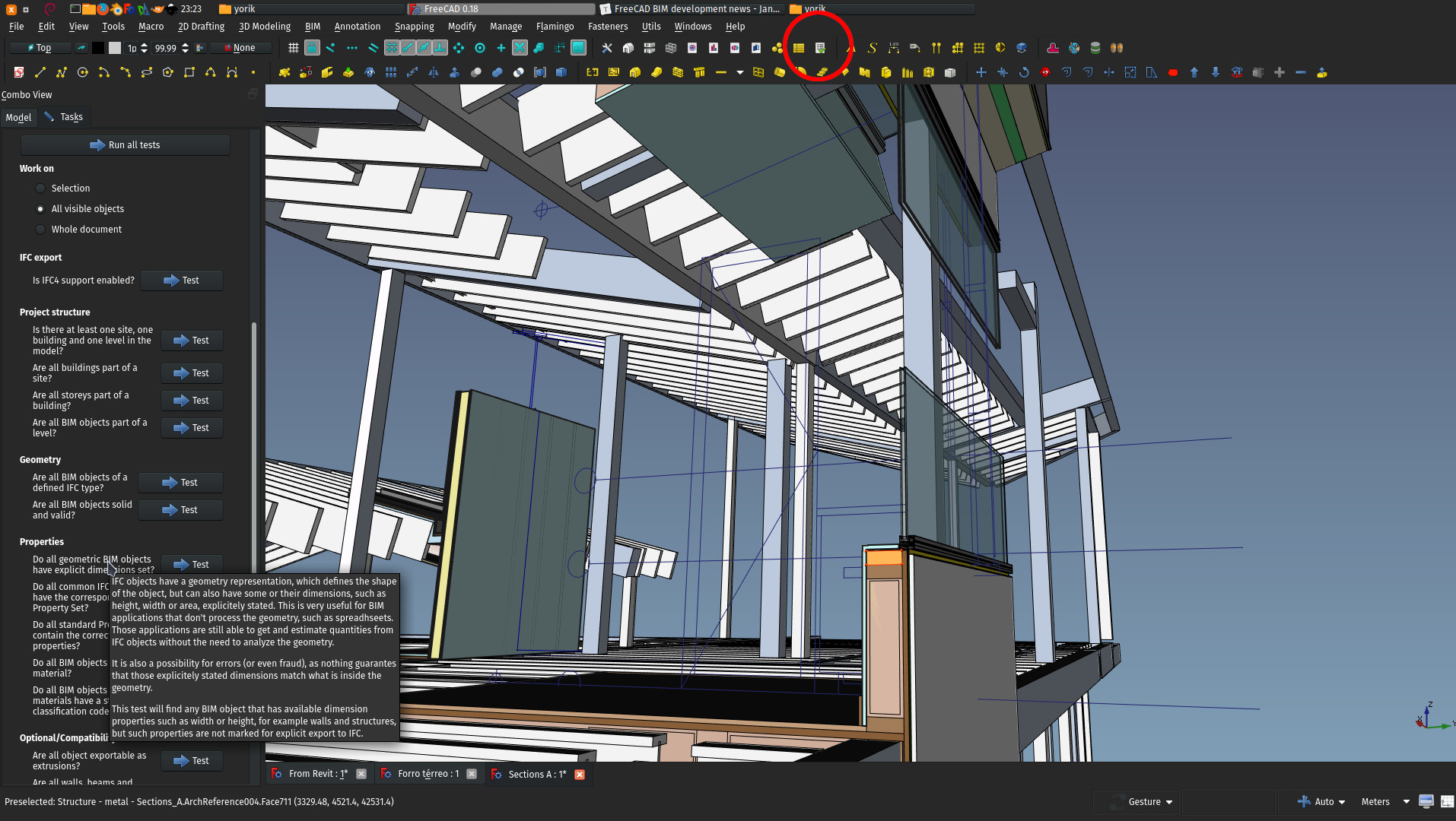 IFC preflight in FreeCAD