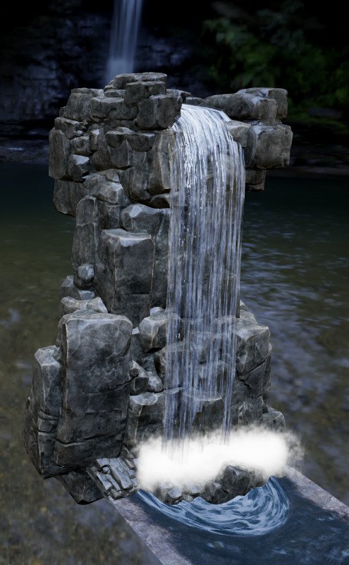 LiquidFX waterfall example