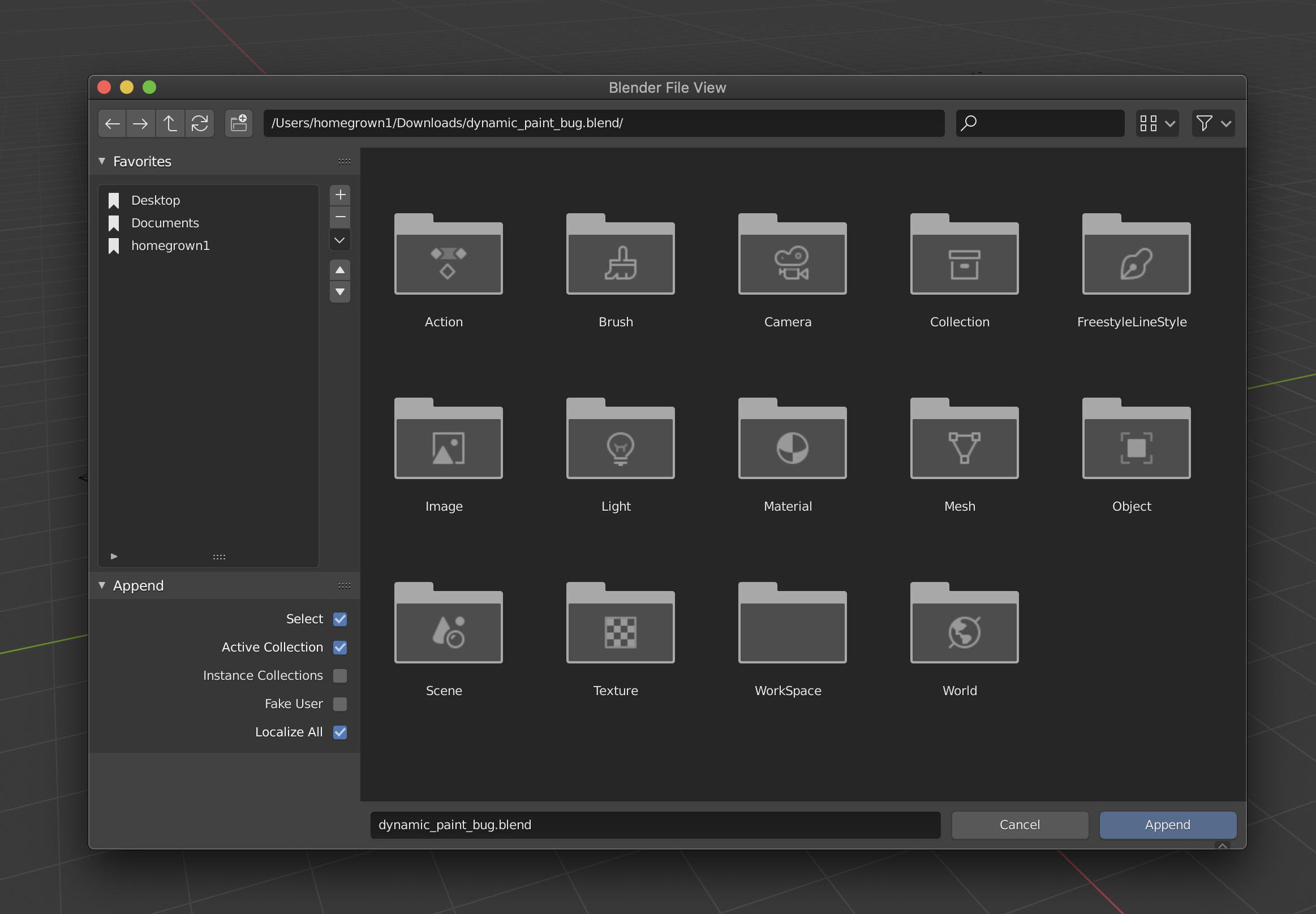 New file browser in Blender 2.81