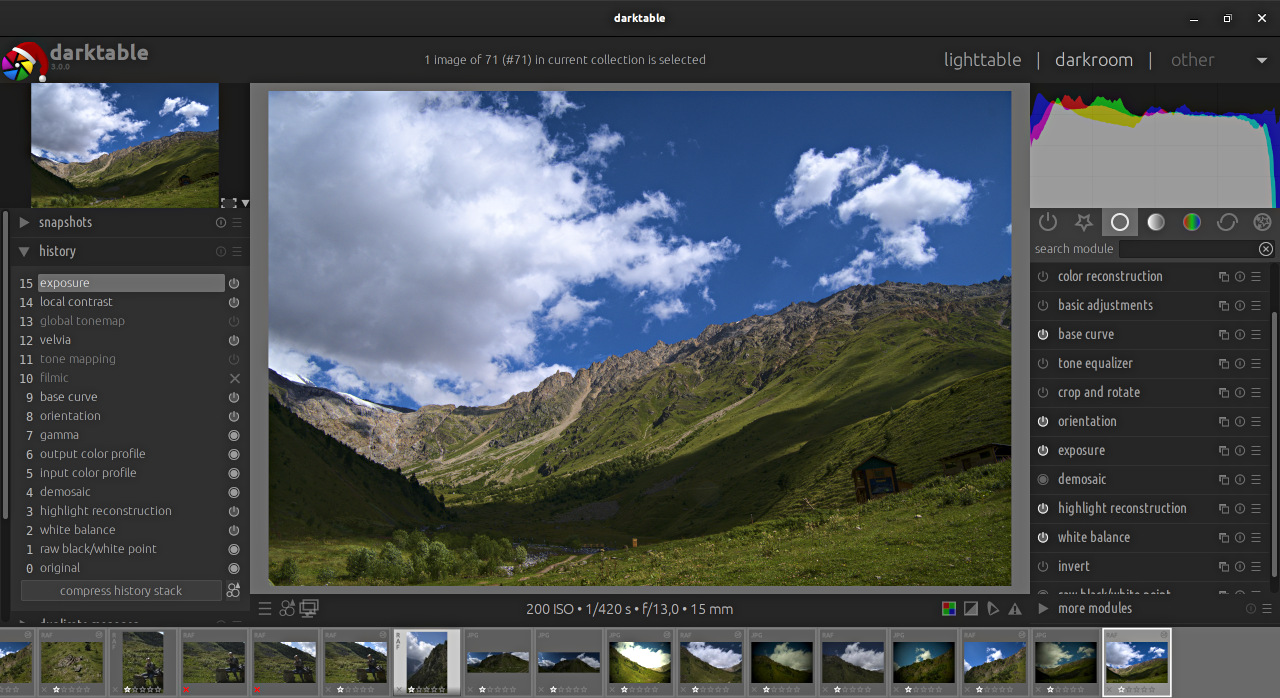 darktable 3.0.0