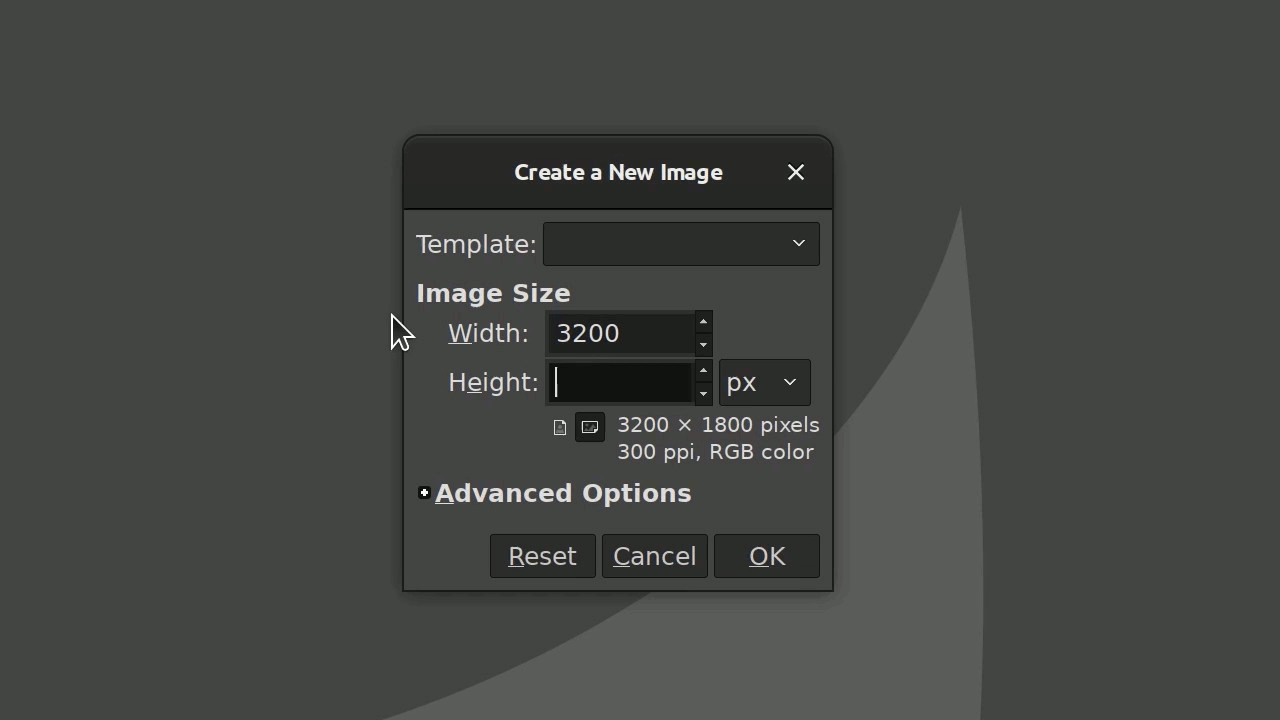 Using ratio expression in GIMP