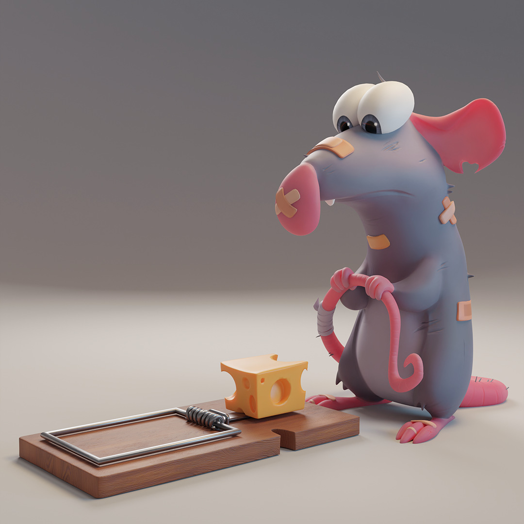 Stefanie Meer, rat sculpt, Zbrush/Blender