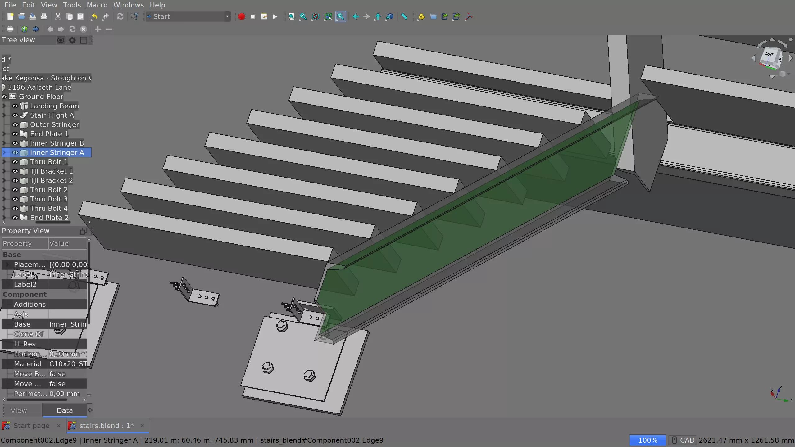 FreeCAD with dark overlay UI preset