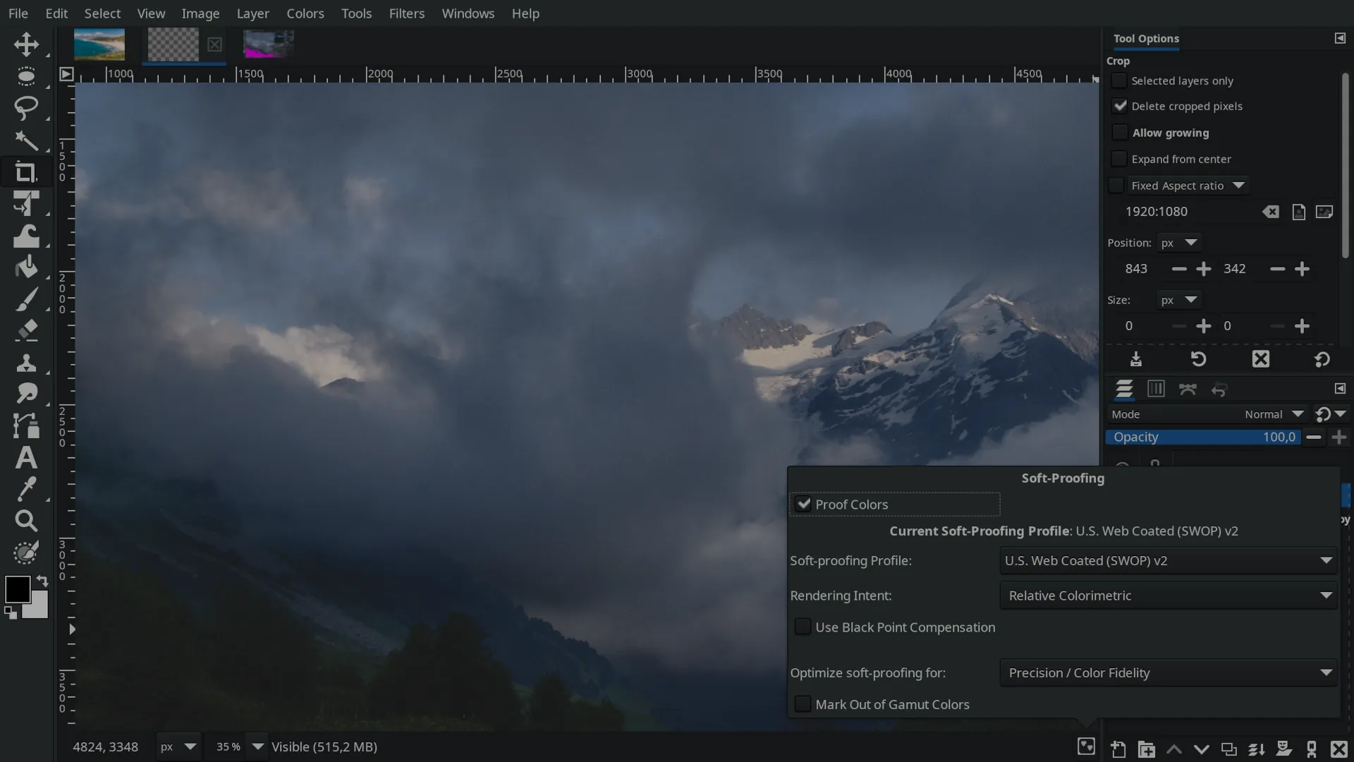 GIMP 2.99.12: CMYK, canvas interaction, and more