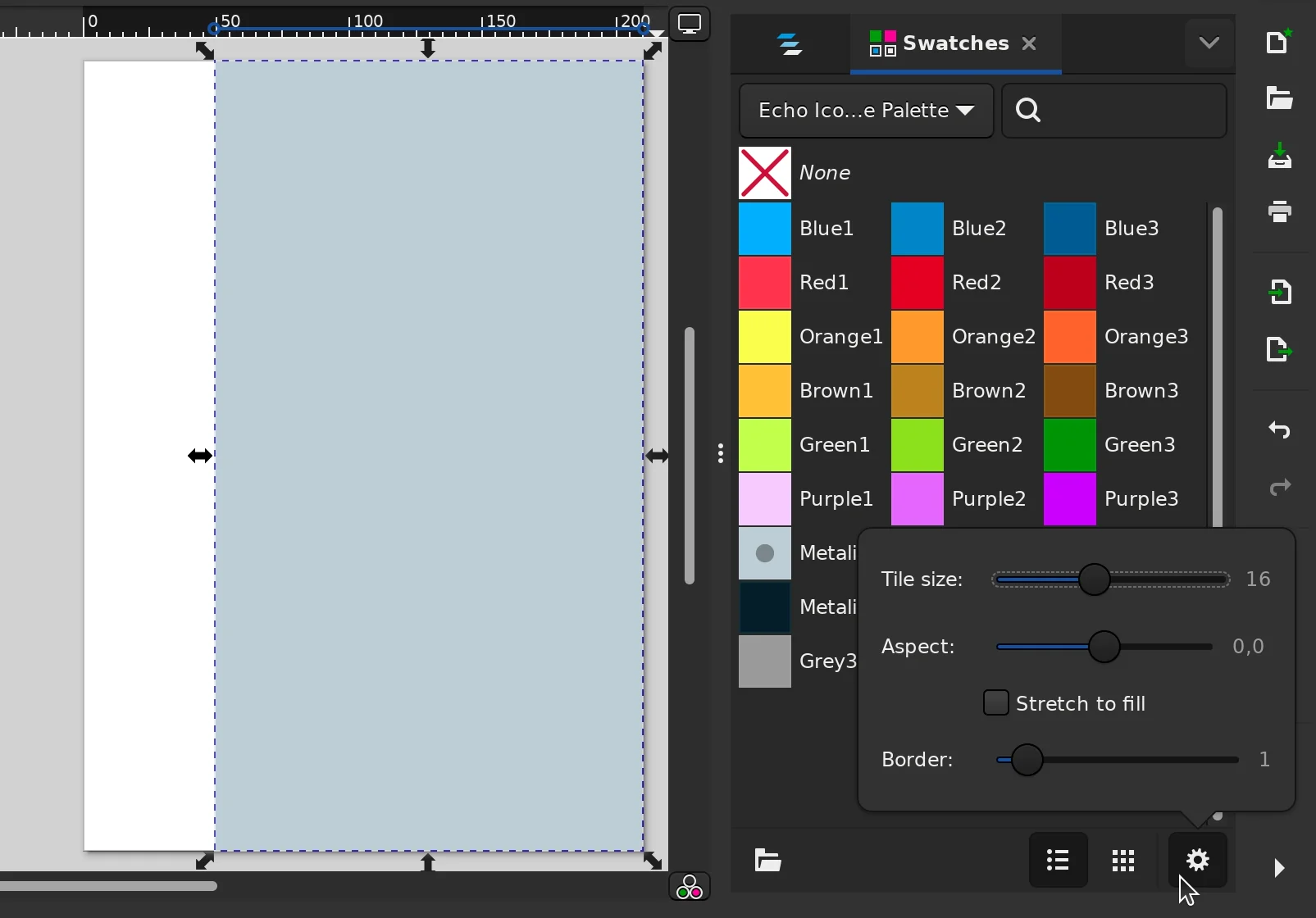 New swatch dock in Inkscape