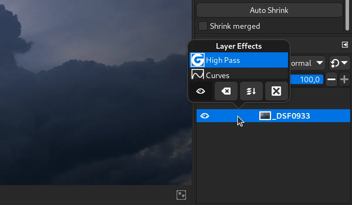 Layer Effects slide-out