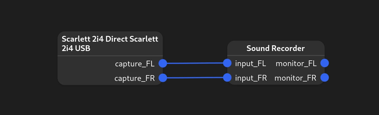 USB inputs to Sound Recorder