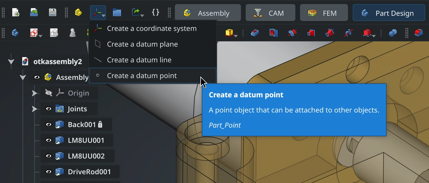 Inserting datums