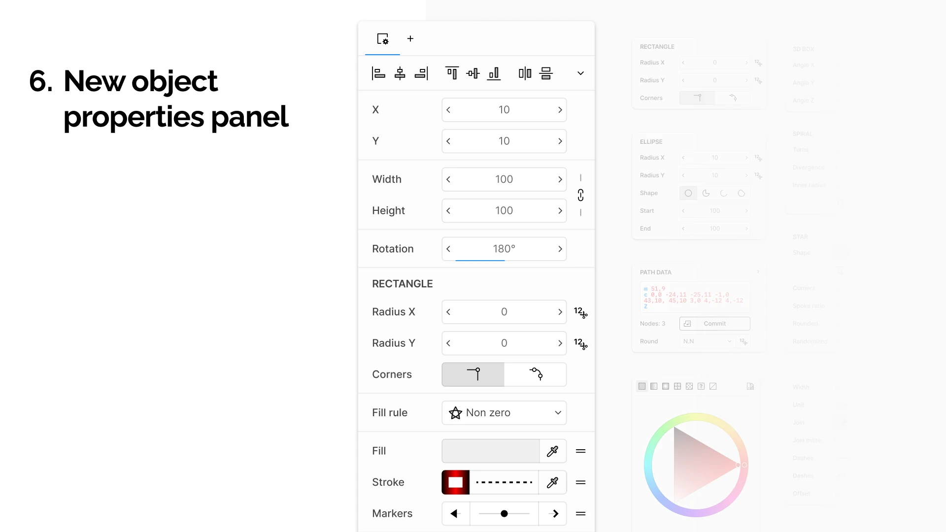 Object Properties dock proposal