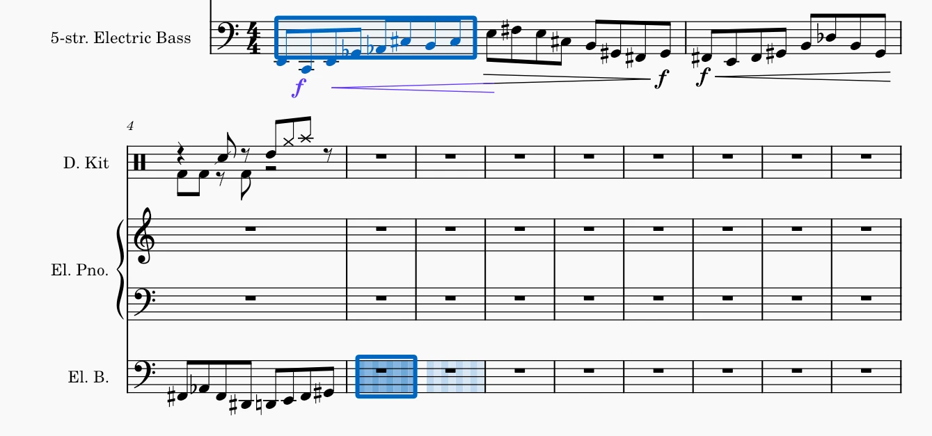 Copy/pasting a bar in MuseScore Studio 4.5